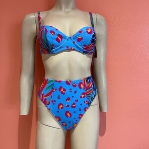 Tabitha Brown For Target Floral/Leopard print Bikini set!!